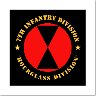 7th Infantry Division - Hourglass Division wo Bkgrd Posters and Art